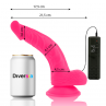 DIVERSIA DILDO FLEXIBLE CON VIBRACION ROSA 215 CM O 45 CM