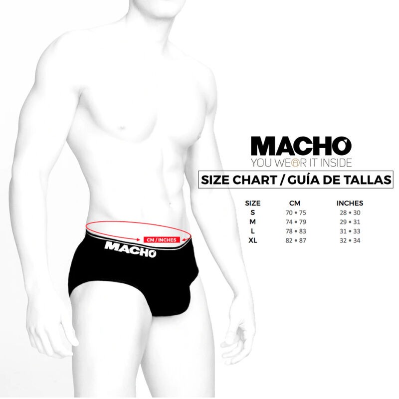 MACHO MS24R CALZONCILLO BRIEF DARK ROJO XL