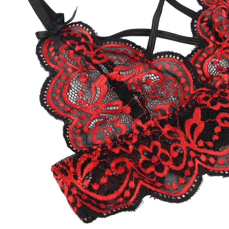 SUBBLIME SET DOS PIEZAS TOP Y PANTIES ENCAJE S M