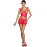 PASSION WOMAN BS090 BODYSTOCKING ROJO TALLA UNICA