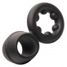 CALEXOTICS ALPHA DUAL MAGNUM RING NEGRO