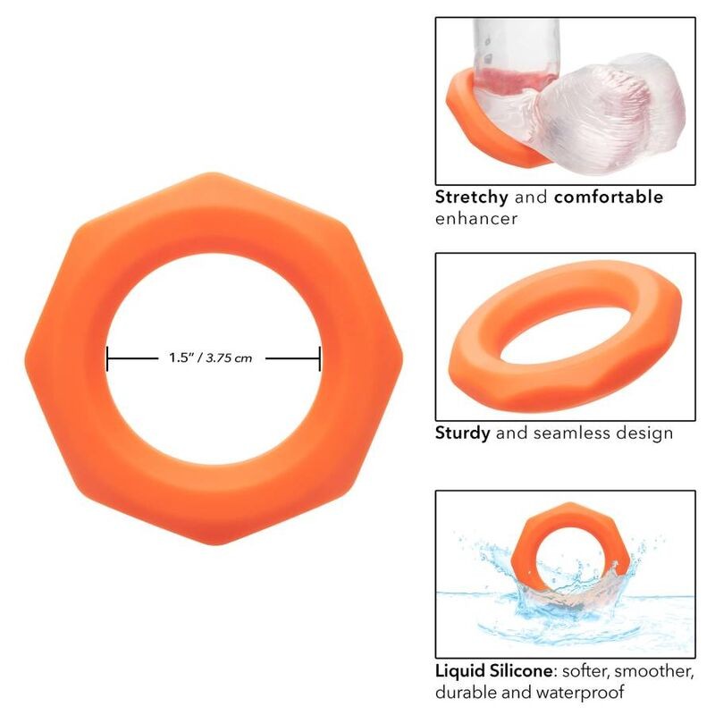 CALEXOTICS ALPHA SEXAGON RING NARANJA