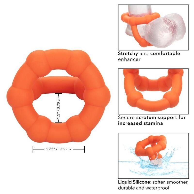CALEXOTICS ALPHA ALL STAR RING NARANJA
