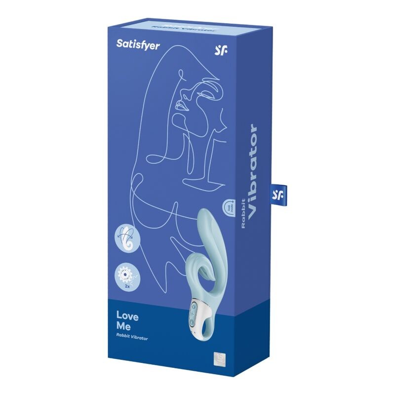 SATISFYER LOVE ME VIBRADOR RABBIT AZUL