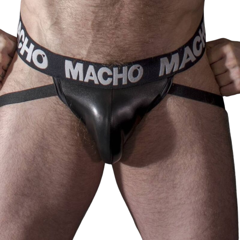 MACHO MX25NC JOCK CUERO NEGRO L