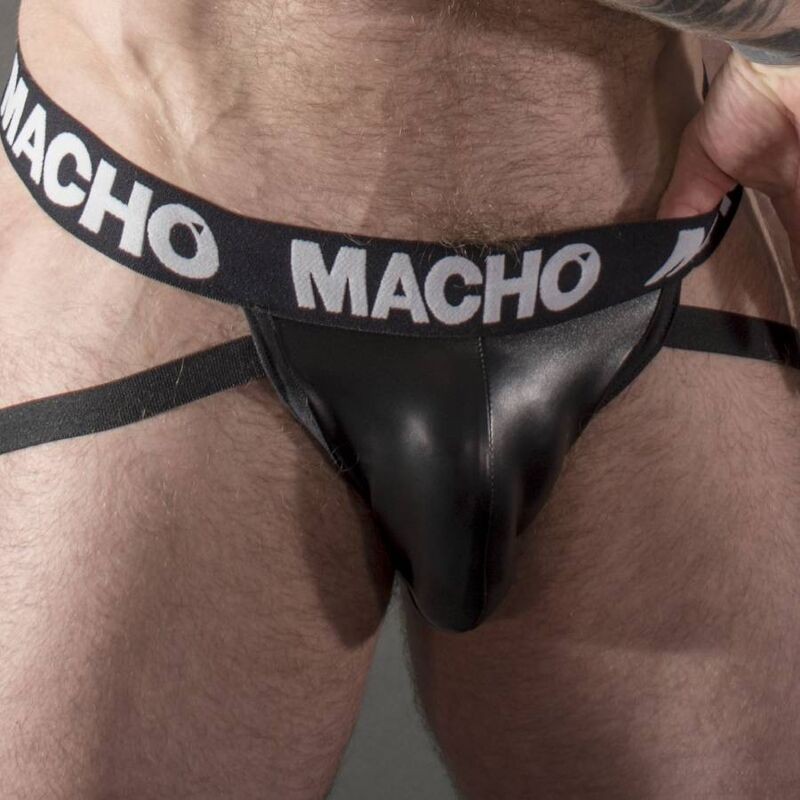 MACHO MX25NC JOCK CUERO NEGRO L