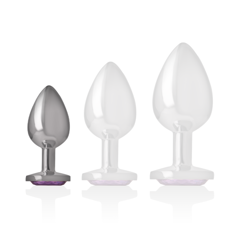 INTENSE PLUG ANAL METAL ALUMINIO CON CRISTAL VIOLETA TALLA S