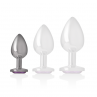 INTENSE PLUG ANAL METAL ALUMINIO CON CRISTAL VIOLETA TALLA S