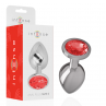INTENSE PLUG ANAL METAL ALUMINIO CON CRISTAL ROJO TALLA S