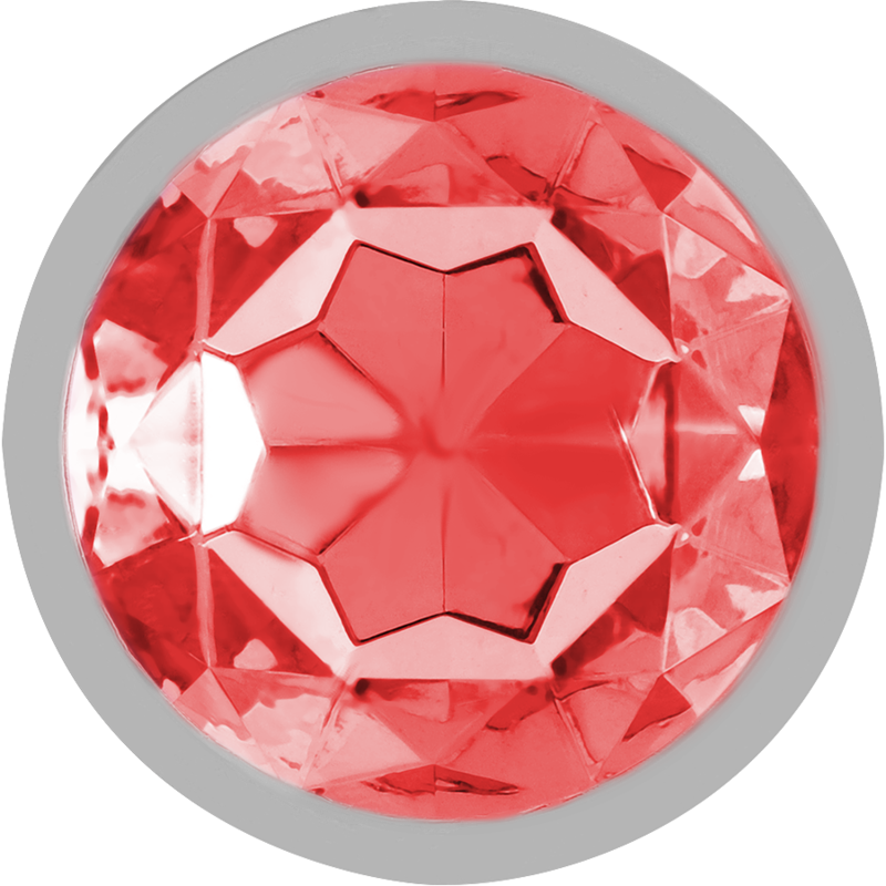 INTENSE PLUG ANAL METAL ALUMINIO CON CRISTAL ROJO TALLA S