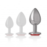 INTENSE PLUG ANAL METAL ALUMINIO CON CRISTAL ROJO TALLA L