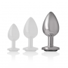 INTENSE PLUG ANAL METAL ALUMINIO CON CRISTAL NEGRO TALLA L