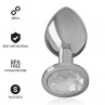 INTENSE PLUG ANAL METAL ALUMINIO CON CRISTAL PLATA TALLA S