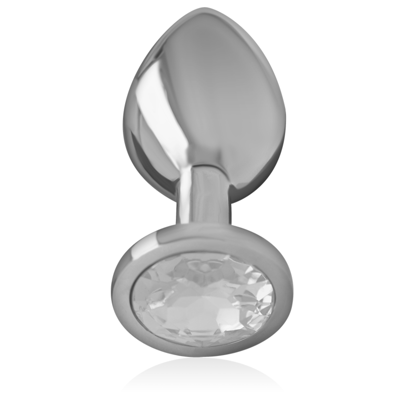 INTENSE PLUG ANAL METAL ALUMINIO CON CRISTAL PLATA TALLA S