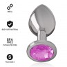 INTENSE PLUG ANAL METAL ALUMINIO CON CRISTAL ROSA TALLA S
