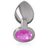 INTENSE PLUG ANAL METAL ALUMINIO CON CRISTAL ROSA TALLA S