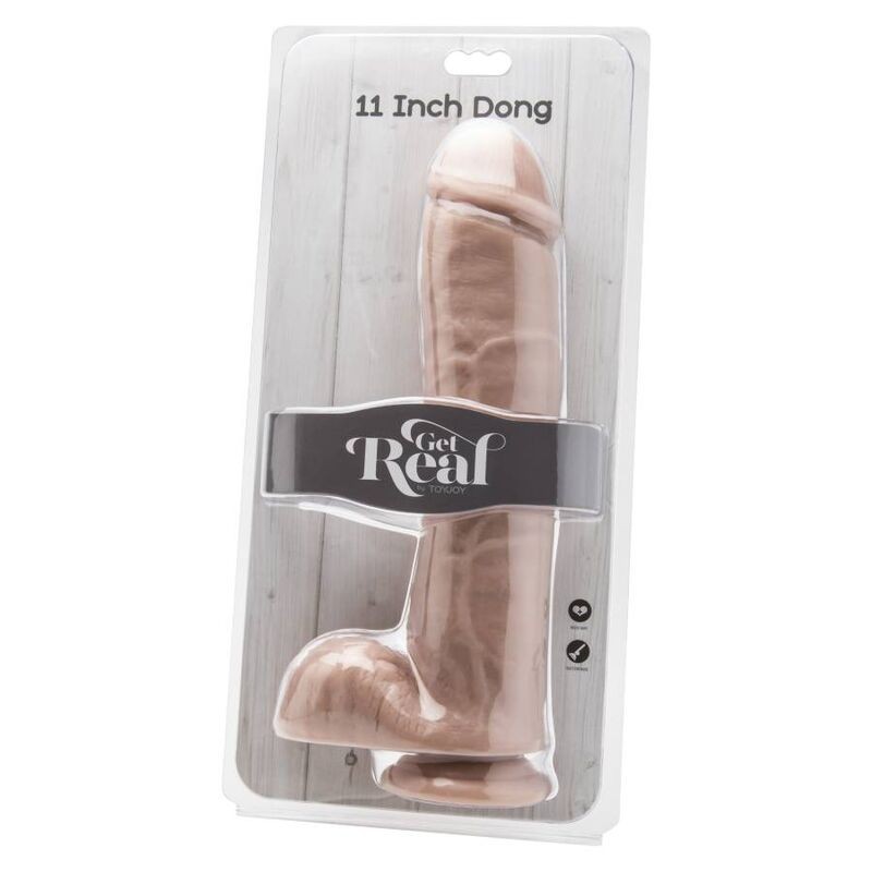 GET REAL DILDO 28 CM CON TESTICULOS NATURAL