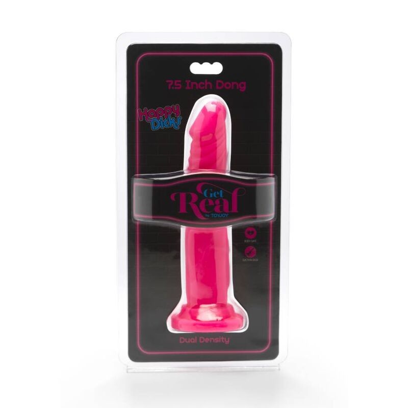 GET REAL HAPPY DICKS DONG 19 CM ROSA