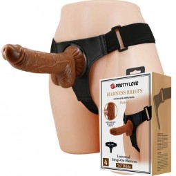 PRETTY LOVE HARNESS BRIEFS ARNeS UNIVERSAL CON DILDO MICHEAL 20 CM NEGRO
