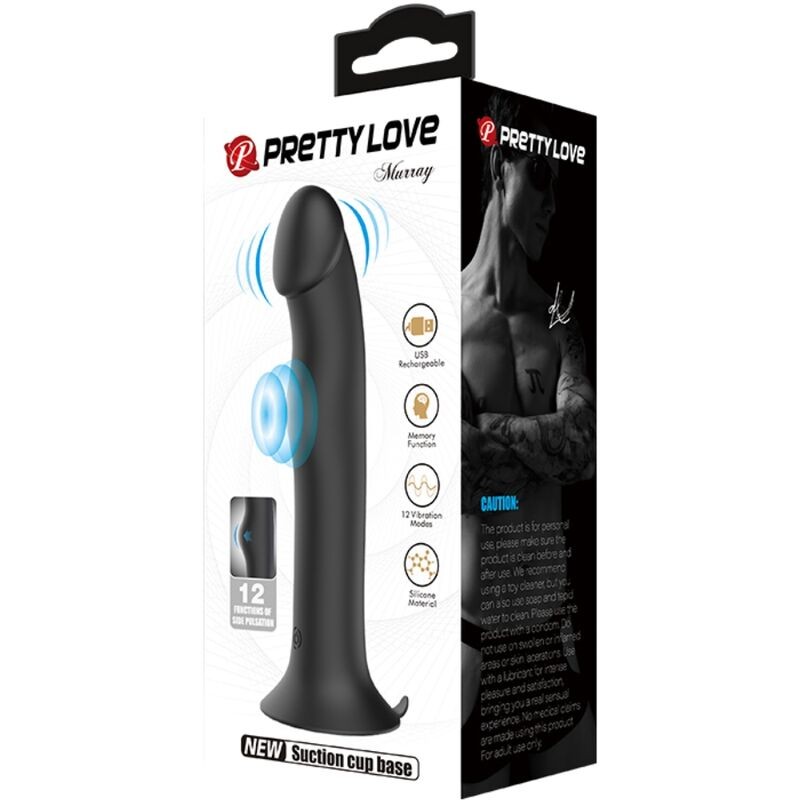 PRETTY LOVE MURRAY VIBRADOR Y SUCCIONADOR DE CLITORIS NEGRO
