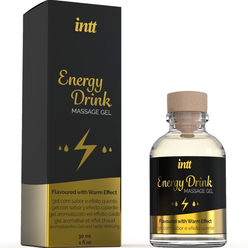 INTT MASSAGE ORAL SEX GEL DE MASAJE CON SABOR A BEBIDA ENERGETiCA Y EFECTO CALOR
