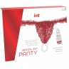 INTT RELEASES PANTY BRASILENO ROJA CON PERLAS Y GEL LUBRICANTE 50 ML