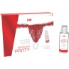 INTT RELEASES PANTY BRASILENO ROJA CON PERLAS Y GEL LUBRICANTE 50 ML