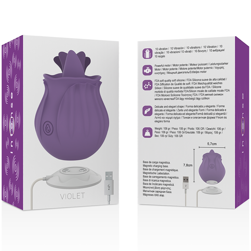 INTENSE VIOLET ESTIMULADOR LENGUA BASE MAGNETICA