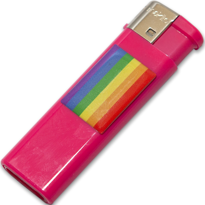 PRIDE MECHERO FUSCIA CON BANDERA LGBT