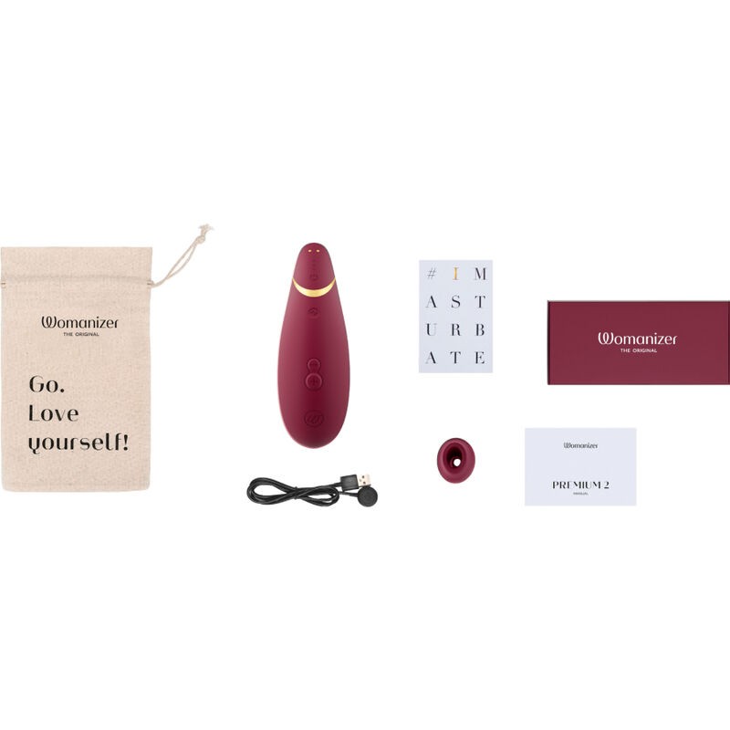 WOMANIZER PREMIUM 2 ESTIMULADOR DE CLiTORIS BURDEOS