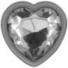 INTENSE PLUG ANAL METAL ALUMINIO CORAZoN BLANCO TALLA S