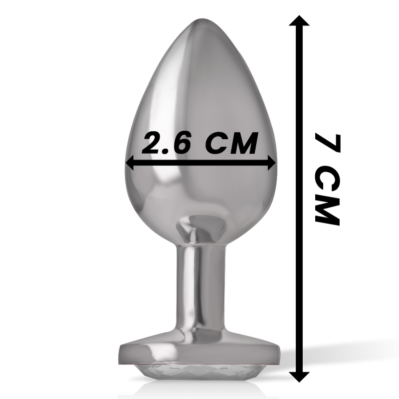 INTENSE PLUG ANAL METAL ALUMINIO CORAZoN BLANCO TALLA S