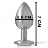 INTENSE PLUG ANAL METAL ALUMINIO CORAZoN BLANCO TALLA S