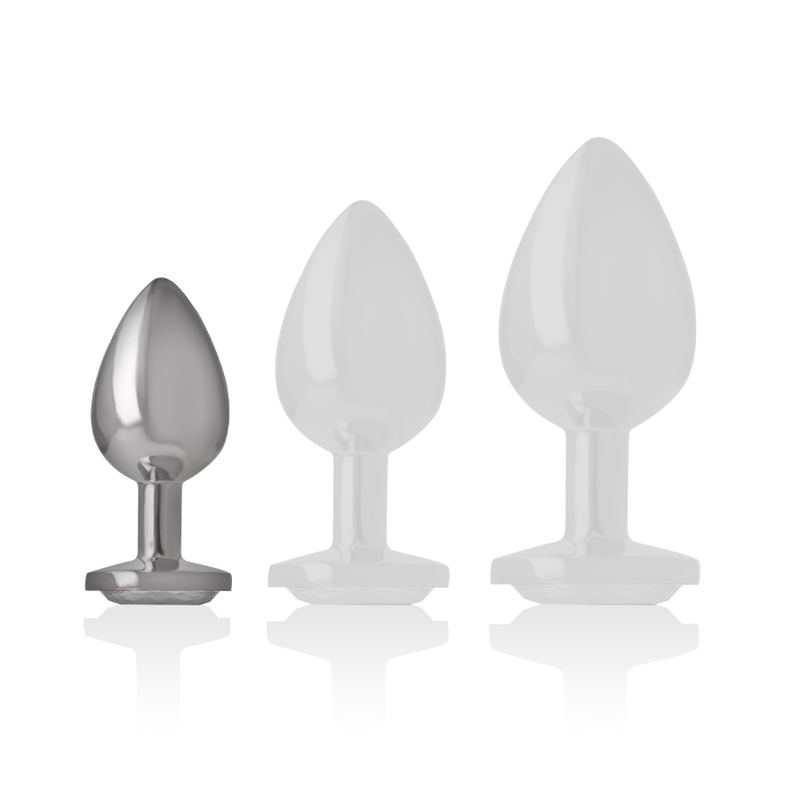 INTENSE PLUG ANAL METAL ALUMINIO CORAZoN BLANCO TALLA S