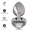 INTENSE PLUG ANAL METAL ALUMINIO CORAZoN BLANCO TALLA S