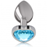 INTENSE PLUG ANAL METAL ALUMINIO CORAZoN AZUL TALLA M