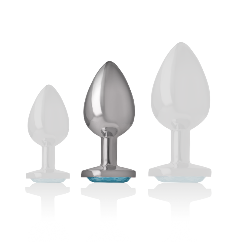 INTENSE PLUG ANAL METAL ALUMINIO CORAZoN AZUL TALLA M