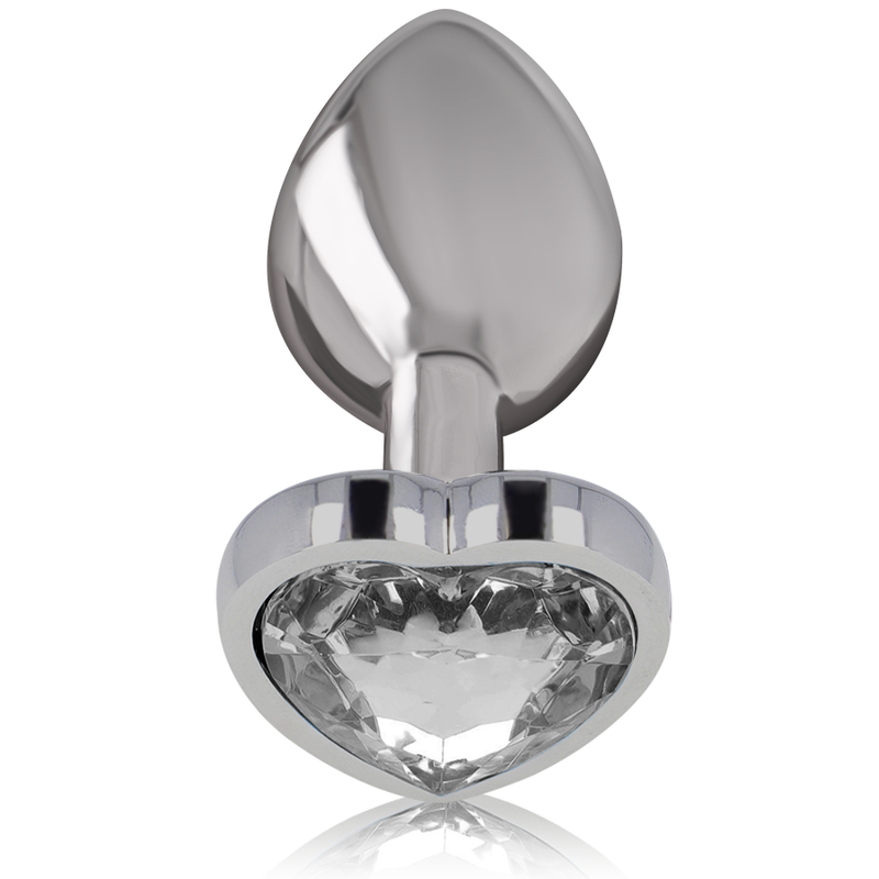 INTENSE PLUG ANAL METAL ALUMINIO CORAZoN BLANCO TALLA M