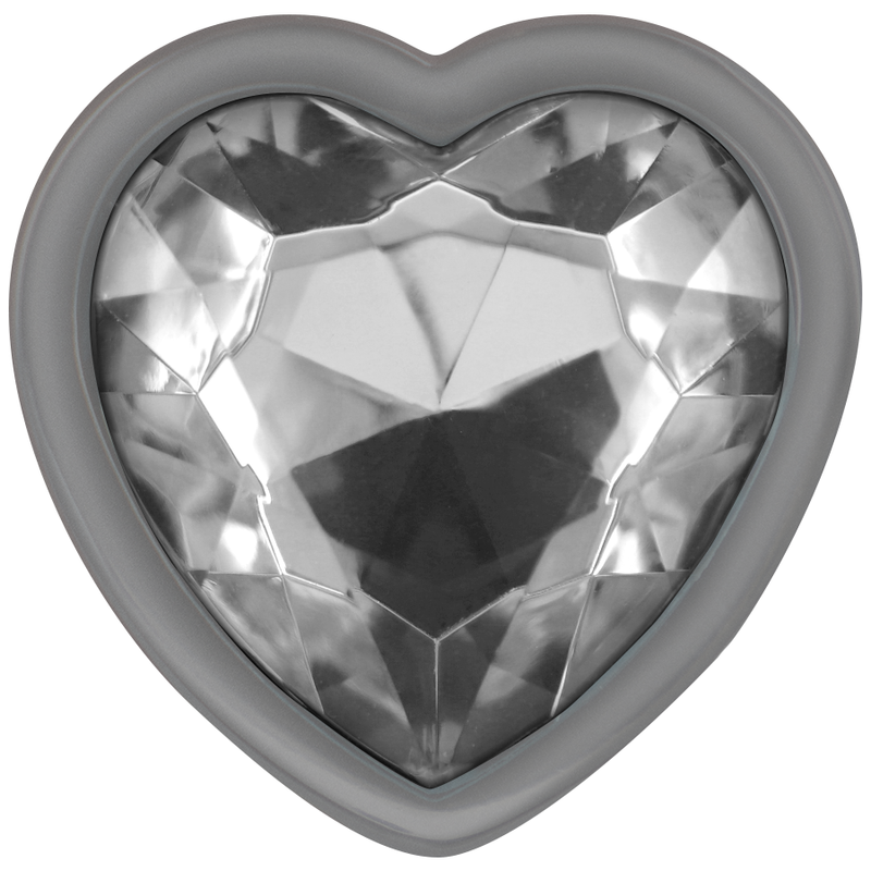 INTENSE PLUG ANAL METAL ALUMINIO CORAZoN BLANCO TALLA M