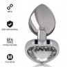 INTENSE PLUG ANAL METAL ALUMINIO CORAZoN BLANCO TALLA M