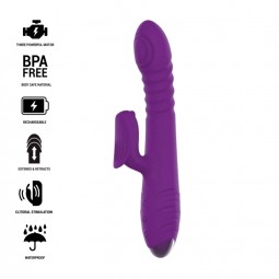INTENSE IGGY VIBRADOR MULTIFUNCIoN RECARGABLE UP DOWN CON ESTIMULADOR DE CLITORIS MORADO