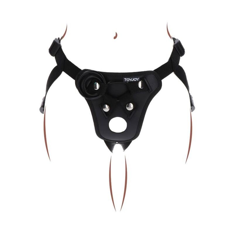 GET REAL STRAP ON PLEASURE HARNES NEGRO