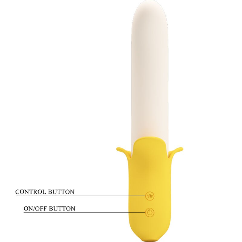 PRETTY LOVE BANANA GEEK SUPER POWER 7 VIBRACIONES UPDOWN SILICONA NEGRO