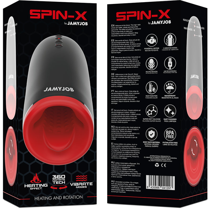 JAMYJOB SPIN X MASTURBADOR CON ROTACIoN Y FUNCIoN CALOR