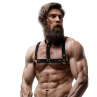 FETISH SUBMISSIVE ATTITUDE ARNeS AJUSTABLE ECOPIEL PECHO CON COLLAR HOMBRE