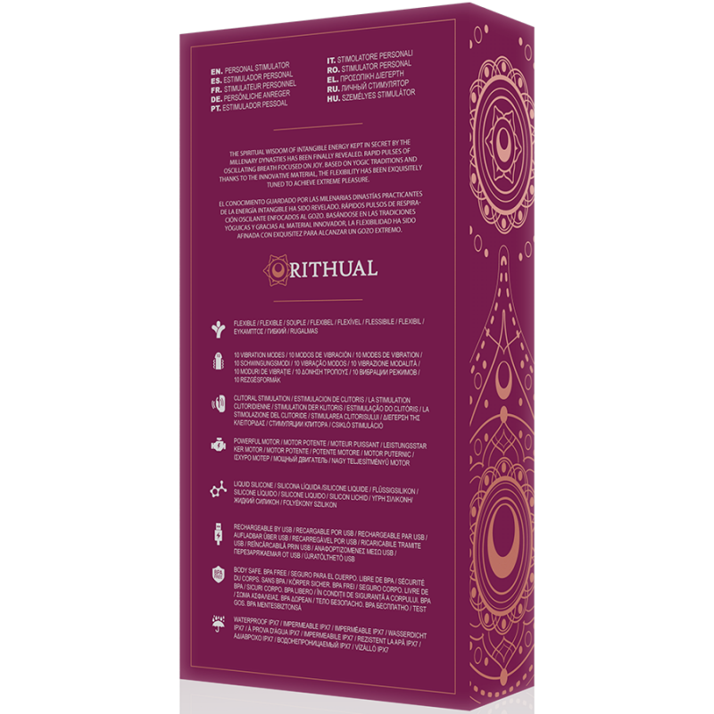 MOTOR RITUAL ANUSARA DUAL RECARGABLE 20 ORQUIDEA