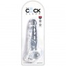 KING COCK CLEAR PENE REALISTICO CON TESTICULOS 165 CM TRANSPARENTE