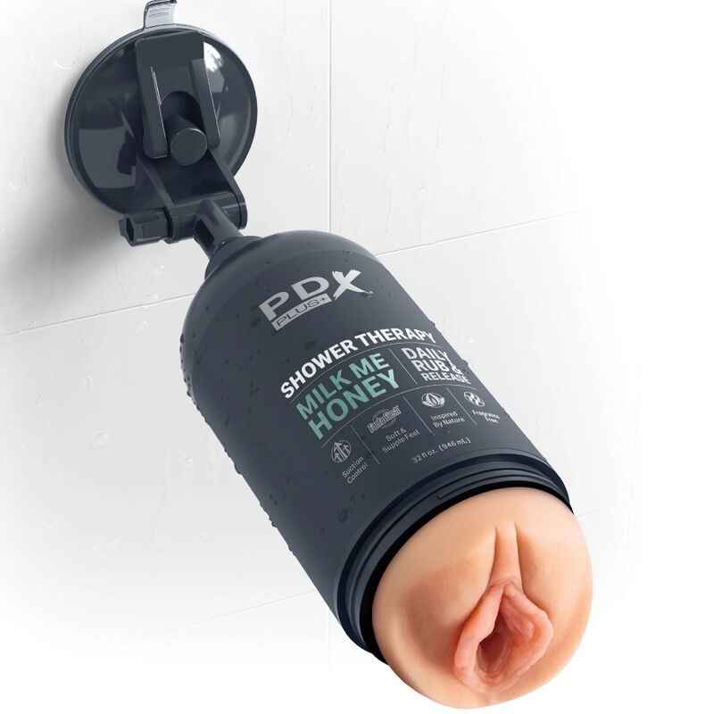 PDX PLUS MASTURBADOR STROKER DISENO DISCRETO DE BOTE CHAMPU MILK ME HONEY