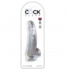 KING COCK CLEAR DILDO CON TESTICULOS 152 CM TRANSPARENTE