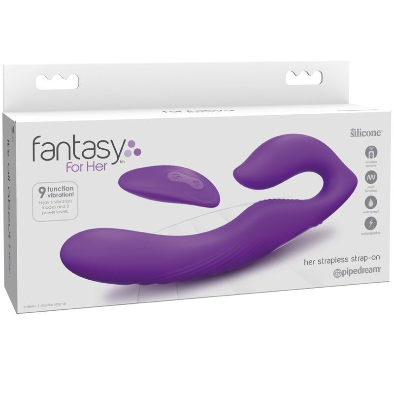 FANTASY FOR HER VIBRADOR DOBLE PENETRACION CONTROL REMOTO 9 NIVELES VIOLETA